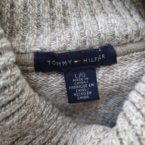 Tommy Hilfiger Sweater Womens Size Large Turtle Neck Short Sleeve Fall Spring - Picture 3 of 10